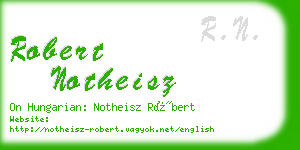 robert notheisz business card